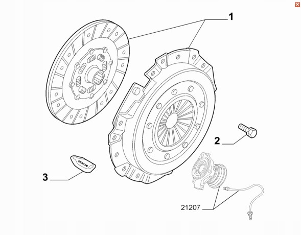 Fiat OE КОМПЛЕКТ ЗЧЕПЛЕННЯ FIAT ALFA ROMEO LANCIA 1.3 71771497 НОВИЙ ОРИГІНАЛЬНИЙ OE